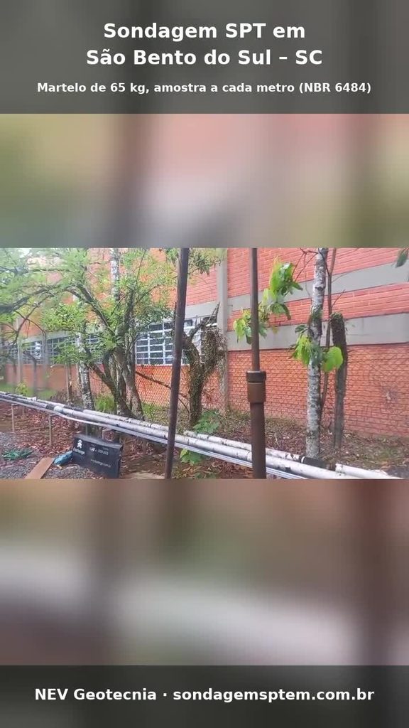Sondagem SPT em São Bento do Sul (campo)